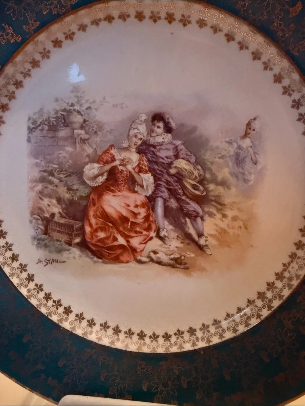 Mid 20th century H&Co Selb Bavaria Heinrich porcelain cabinet plate.